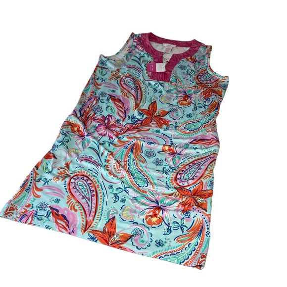 Stella Parker Women's Sleeveless UPF 50 Dress Notch Neck Sun Protection Size S - Picture 2 of 7